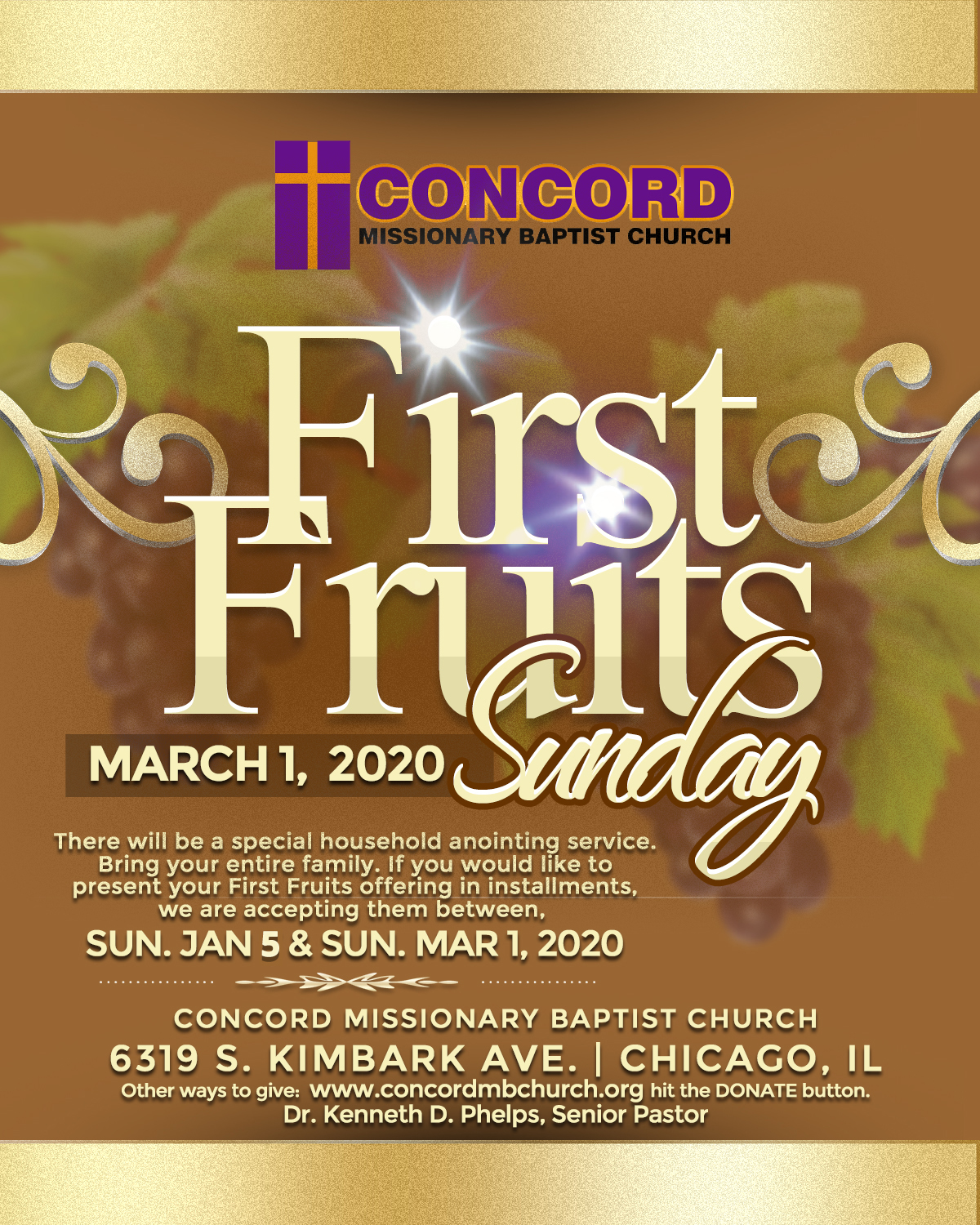 Save The Date Cmbc 2020 First Fruit March 1st 2020 Dr Kenneth Phelps 8700